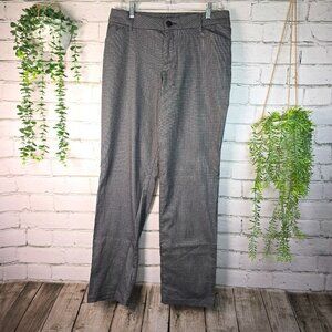 LEE MID-RISE STRAIGHT LEG RELAXED FIT WRINKLE FREE WOMENS PANTS BLACK SZ 10 LONG